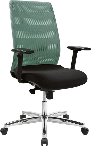 Topstar AP39TW2MT0CX5 Sedia girevole da ufficio Topstar "Airpoint II", nera / verde menta