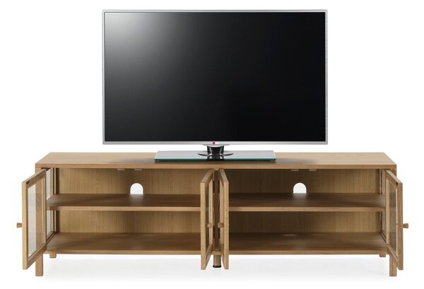 Mobile TV di colore naturale con effetto rovere 160x50x40 cm Ceci – MOME