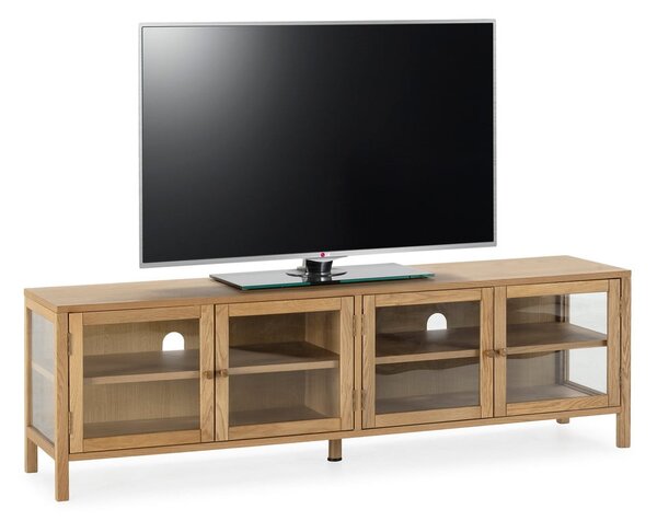 Mobile TV di colore naturale con effetto rovere 160x50x40 cm Ceci – MOME