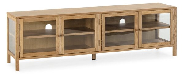 Mobile TV di colore naturale con effetto rovere 160x50x40 cm Ceci – MOME