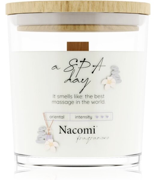 Nacomi Soy Candle Home Fragrances candela profumata con stoppino in legno 140 g