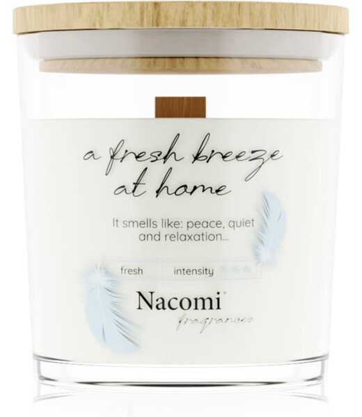 Nacomi Soy Candle Home Fragrances candela profumata con stoppino in legno 140 g