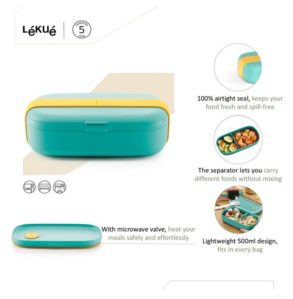 Portapranzo con scomparti To Go – Lékué