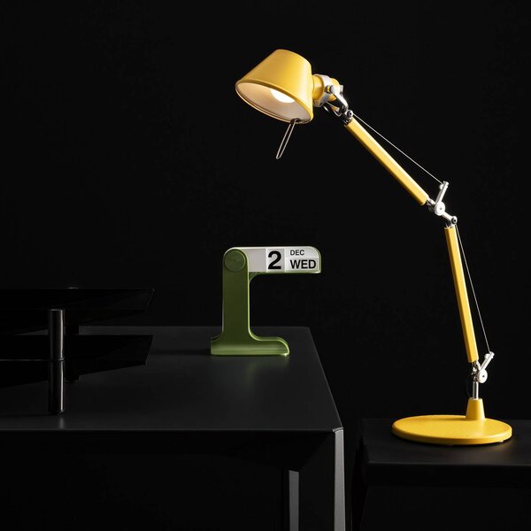 Artemide Lampada da scrivania Tolomeo Micro, Giallo / Arancione, Studio / Ufficio, Alluminio, Design, Lampada da tavolo