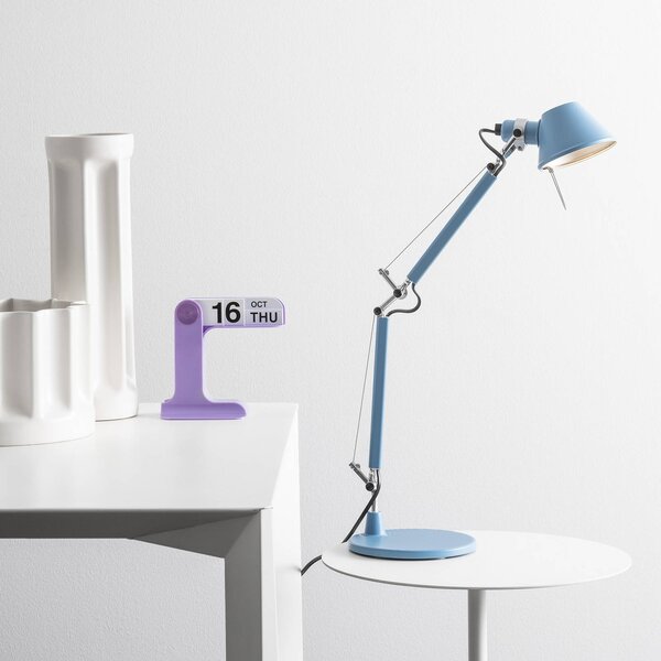 Artemide Lampada da scrivania Tolomeo Micro, Blu, Studio / Ufficio, Alluminio, Design, Lampada da tavolo
