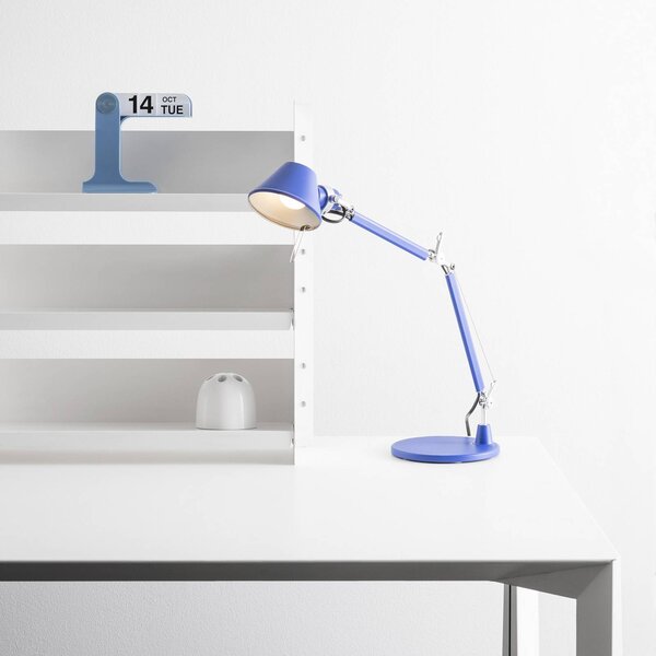 Artemide Lampada da scrivania Tolomeo Micro, Blu, Studio / Ufficio, Alluminio, Design, Lampada da tavolo