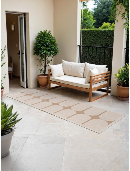 Passatoia da interno ed esterno beige/avorio 80x250 cm Duet Bowen – NORTHRUGS