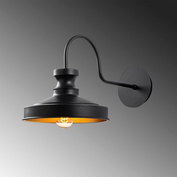 Lampada da parete nera ø 22 cm Kiruna – Opviq lights