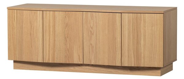 Mobile TV di colore naturale in rovere massiccio 133x52x45 cm Zuma – WOOOD