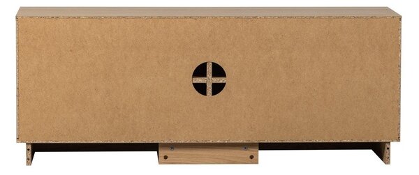Mobile TV di colore naturale in rovere massiccio 133x52x45 cm Zuma – WOOOD