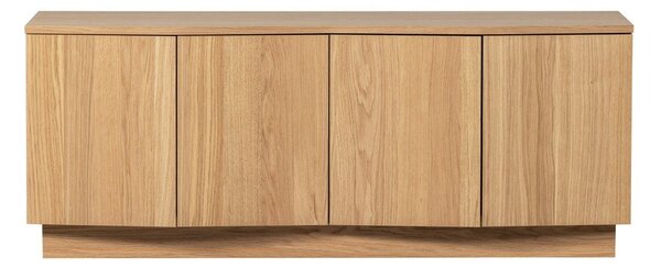 Mobile TV di colore naturale in rovere massiccio 133x52x45 cm Zuma – WOOOD
