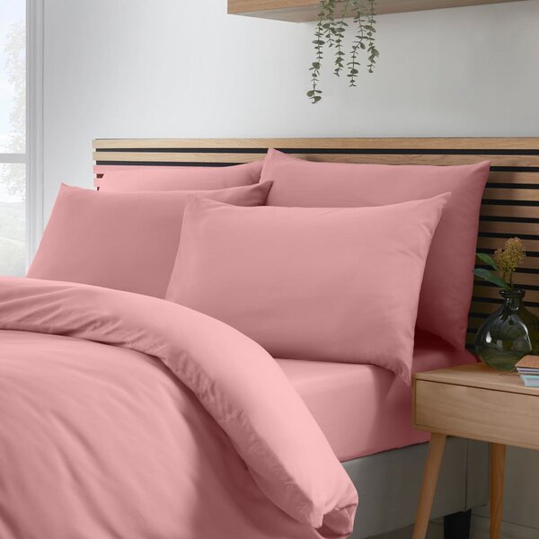 Set copripiumino e federa rosa per letto singolo 135x200 cm So Soft Non-Iron – Catherine Lansfield