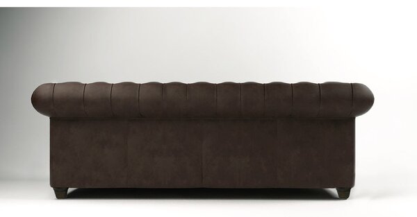 Divano in velluto marrone scuro 230 cm Cambridge - Ropez