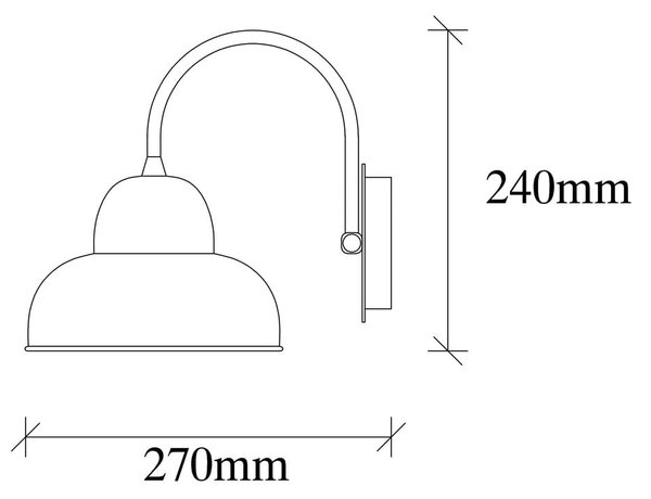 Lampada da parete nera ø 20 cm Multan – Opviq lights