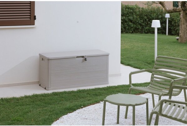 Contenitore da giardino grigio chiaro in plastica Woodys – Toomax