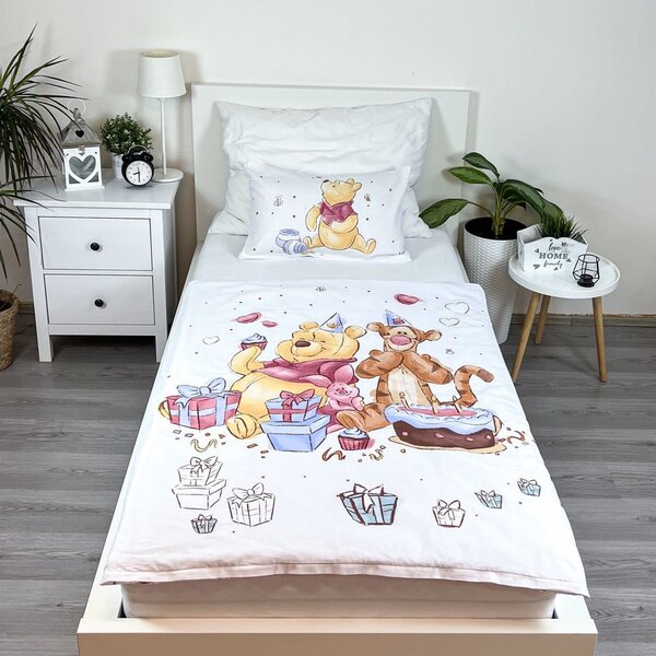 Set copripiumino e federa da bambini bianco in cotone per culla 100x135 cm WTP "Birthday party" – Jerry Fabrics