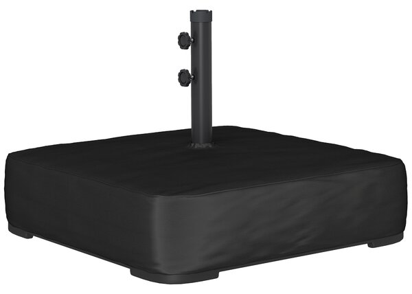 Outsunny Base per Ombrellone Riempibile con Sabbia 80 kg/Sabbia Bagnata 90 kg, per Pali di Ombrelloni da Ø48 mm, Nero | Aosom Italy