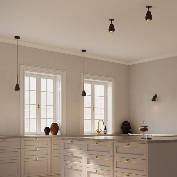 Nuura Aps Lampada a sospensione Anoli Spot, dimmerabile, Nero, Soggiorno / Sala da pranzo, Metallo, Scandinavo, Lampada a sospensione