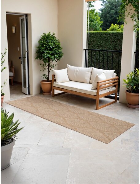 Passatoia da interno ed esterno beige/avorio 80x250 cm Duet Liora – NORTHRUGS