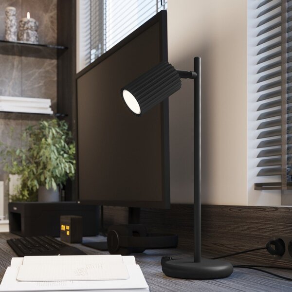 Lampada da tavolo nera (altezza totale 43 cm) Gleam – Sollux