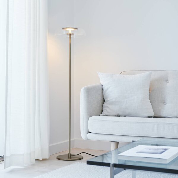 Nuura Aps Lampada da terra a LED Blossi, dimmerabile, Ottone / Oro, Soggiorno / Sala da pranzo, Metallo, Scandinavo, Lampada LED da terra
