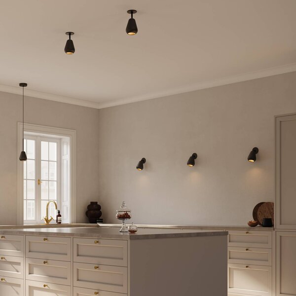 Nuura Aps Faretto da incasso Anoli Spot Recessed, Ø 10 cm, nero Spot, dimmerabile, Nero, Soggiorno / Sala da pranzo, Metallo, Scandinavo, Faretto da incasso