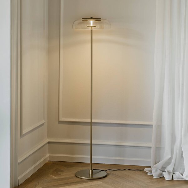 Nuura Aps Lampada da terra a LED Blossi, dimmerabile, Ottone / Oro, Soggiorno / Sala da pranzo, Metallo, Scandinavo, Lampada LED da terra