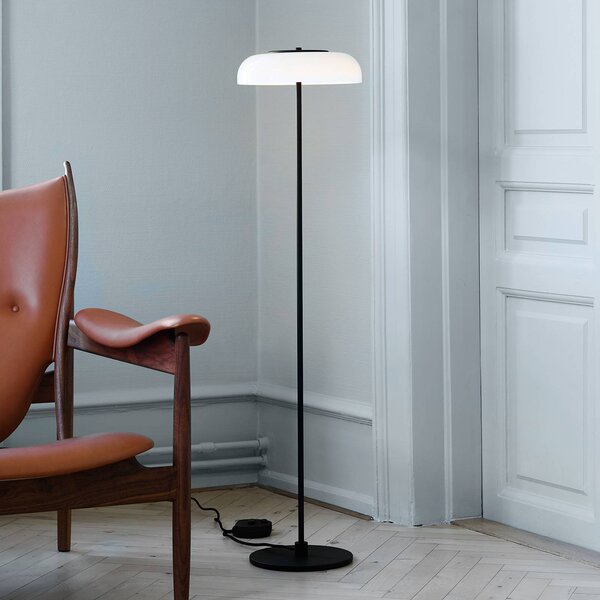 Nuura Aps Lampada da terra a LED Blossi, dimmerabile, Nero, Soggiorno / Sala da pranzo, Metallo, Scandinavo, Lampada LED da terra