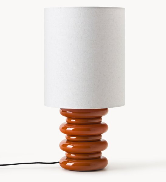 Lampada da tavolo con base in legno Nicolas