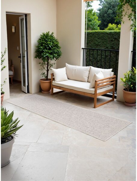 Passatoia da interno ed esterno grigia/avorio 80x250 cm Duet Kona – NORTHRUGS