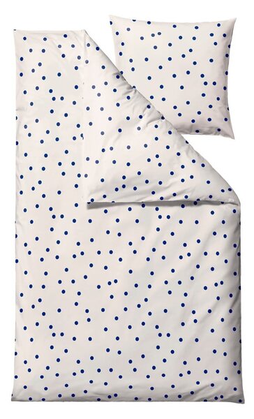 Set copripiumino e federa blu/color crema in raso di cotone per letto singolo 140x200 cm Solaris – Södahl