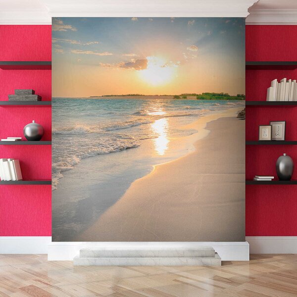 Carta da parati Tramonto sulla costa del mare, Carta da parati Mare, u53408 : Uwalls.it