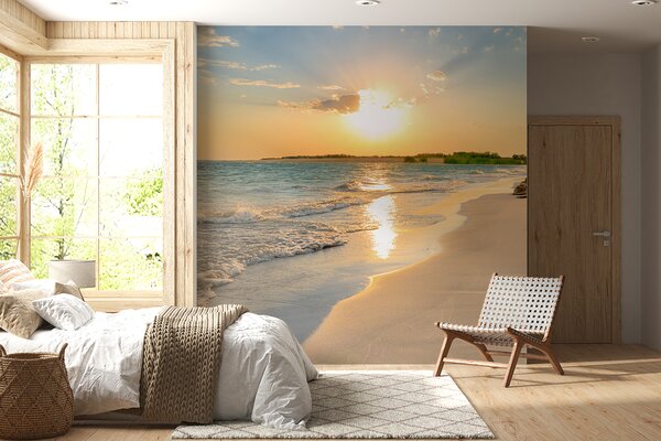 Carta da parati Tramonto sulla costa del mare, Carta da parati Mare, u53408 : Uwalls.it