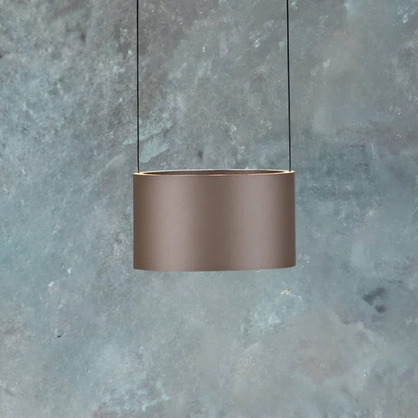PURE Lampada LED a sospensione Clipse, color bronzo, Ø 20 cm, CCT, 2 luci dimmerabile, Bronzo / Ottone antico, Soggiorno / Sala da pranzo, Metallo, Moderno