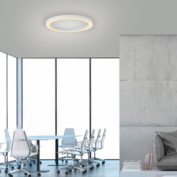 PURE Plafoniera a LED Lines, dimmerabile, Bianco / Opale, Soggiorno / Sala da pranzo, Alluminio, Moderno, Plafoniera LED