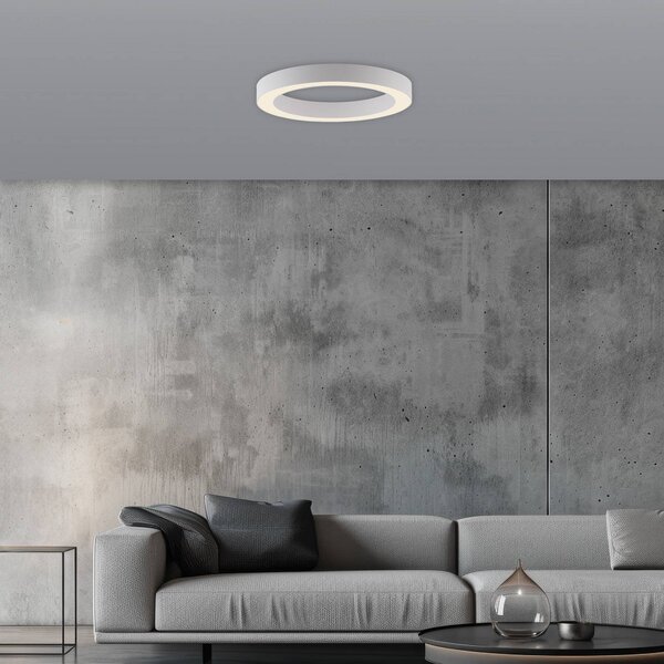 PURE Plafoniera a LED Lines, dimmerabile, Bianco / Opale, Soggiorno / Sala da pranzo, Alluminio, Moderno, Plafoniera LED