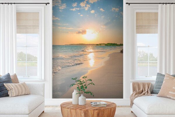 Carta da parati Tramonto sulla costa del mare, Carta da parati Mare, u53408 : Uwalls.it