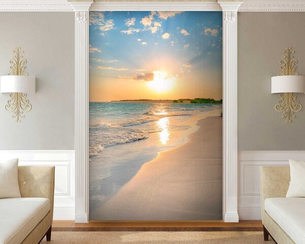 Carta da parati Tramonto sulla costa del mare, Carta da parati Mare, u53408 : Uwalls.it