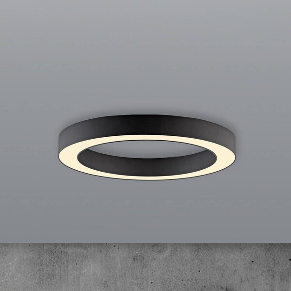 PURE Plafoniera a LED Lines, dimmerabile, Nero, Soggiorno / Sala da pranzo, Alluminio, Moderno, Plafoniera LED