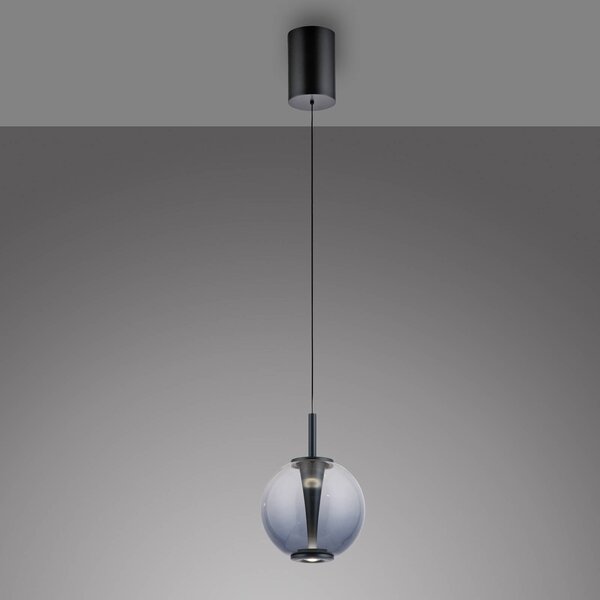 PURE Lampada a sospensione Infinity, dimmerabile, Alluminio / Grigio / Zincato, Soggiorno / Sala da pranzo, Vetro, Lampada a sospensione