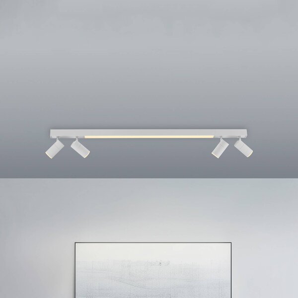 PURE Plafoniera a LED Pure Lines, dimmerabile, Bianco / Opale, Soggiorno / Sala da pranzo, Metallo, Moderno, Plafoniera LED