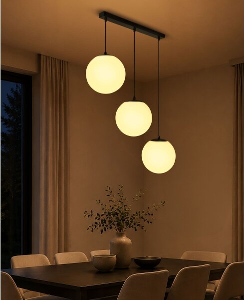 BRILAGI - Lampadario a sospensione con cavo POLOS 3xE27/40W/230V nero