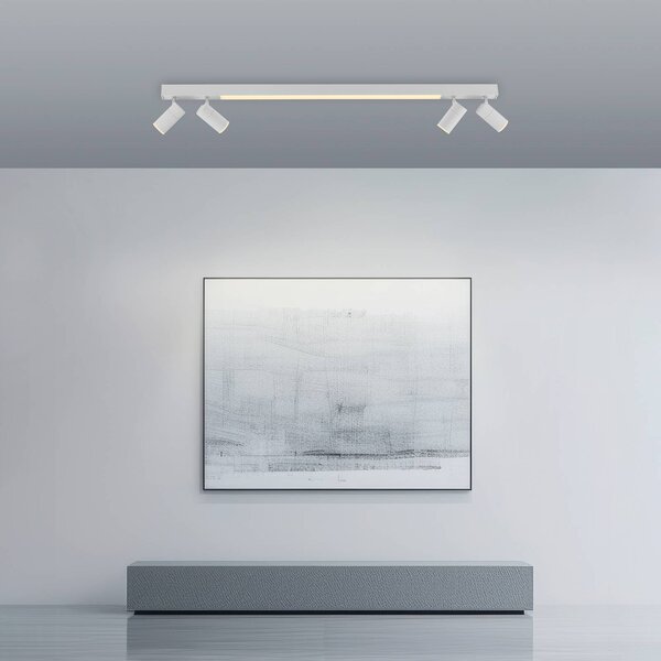 PURE Plafoniera a LED Pure Lines, dimmerabile, Bianco / Opale, Soggiorno / Sala da pranzo, Metallo, Moderno, Plafoniera LED