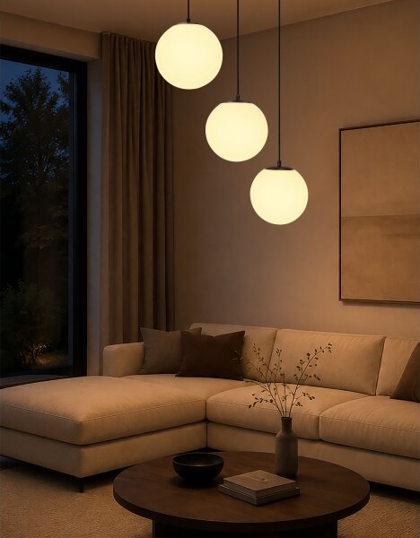 BRILAGI - Lampadario a sospensione con cavo POLOS 3xE27/40W/230V nero