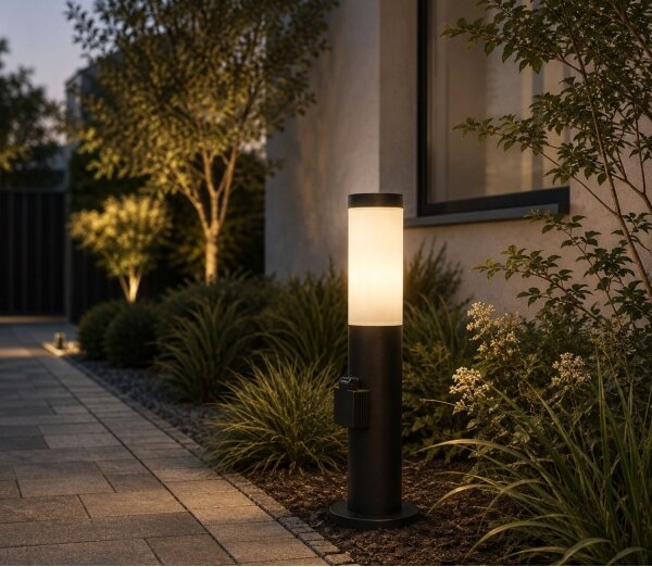 Rabalux 77194 - Lampada da esterno con presa BLACK TORCH 1xE27/25W/230V IP44