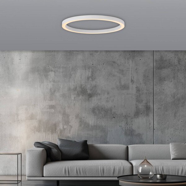 PURE Plafoniera a LED Lines, dimmerabile, Bianco / Opale, Soggiorno / Sala da pranzo, Alluminio, Moderno, Plafoniera LED