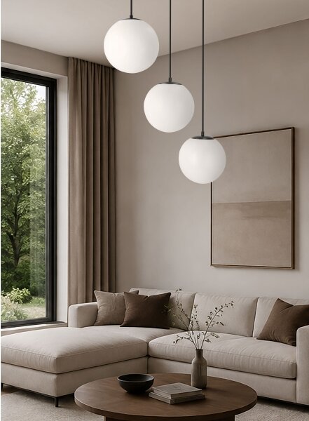 BRILAGI - Lampadario a sospensione con cavo POLOS 3xE27/40W/230V nero
