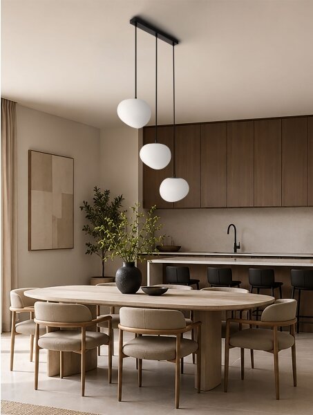BRILAGI - Lampadario a cavo PEBBLES 3xE27/40W/230V nero