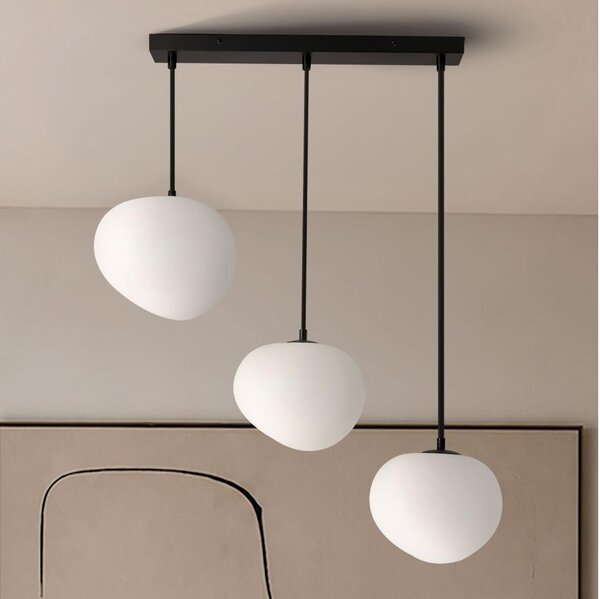 BRILAGI - Lampadario a cavo PEBBLES 3xE27/40W/230V nero