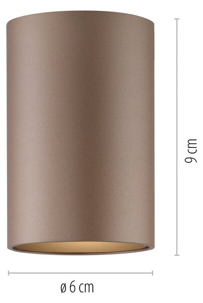 PURE Plafoniera Point, dimmerabile, Bronzo / Ottone antico, Bagno, Metallo, Moderno, Plafoniera